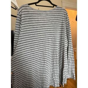 NWT Lane Bryant Criss Cross Striped Shirt